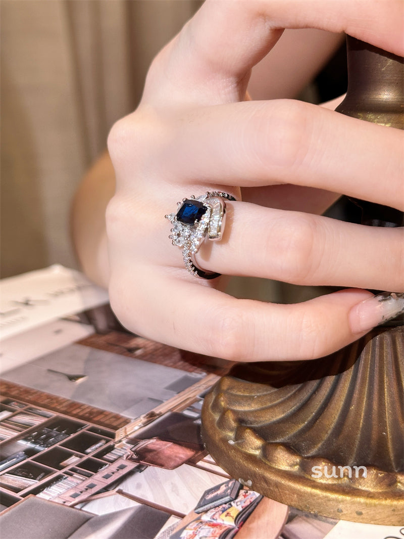 Lorraine Sapphire Pave Open Ring [R83HE6LF]