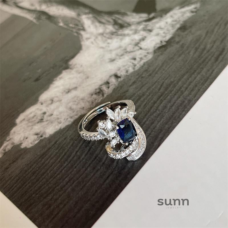 Lorraine Sapphire Pave Open Ring [QLM4LJZP]