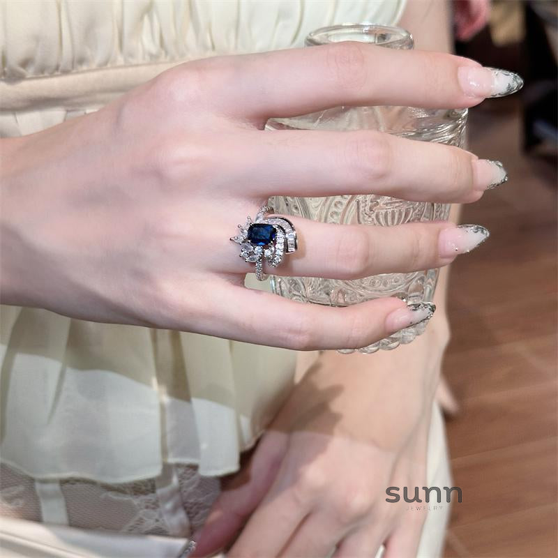 Lorraine Sapphire Pave Open Ring [6HPO13VT]
