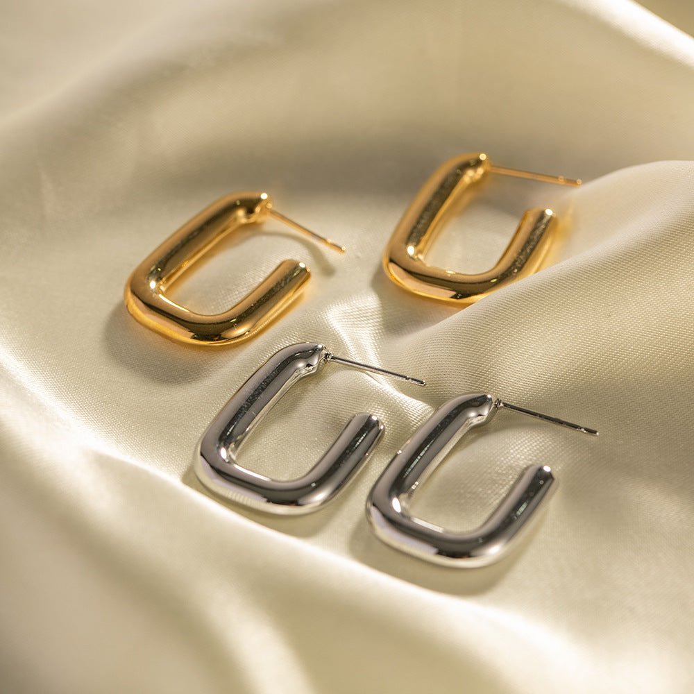 Loryn Geometric Square Earrings [JNSM0651]