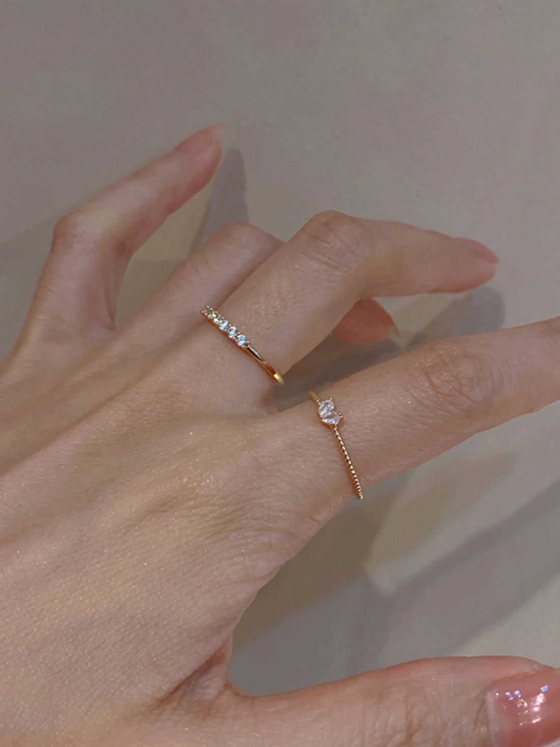 Loryn Golden Heart Zircon Ring