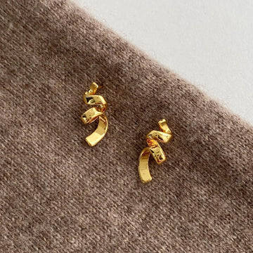 Lotus Glimmer Spiral Studs