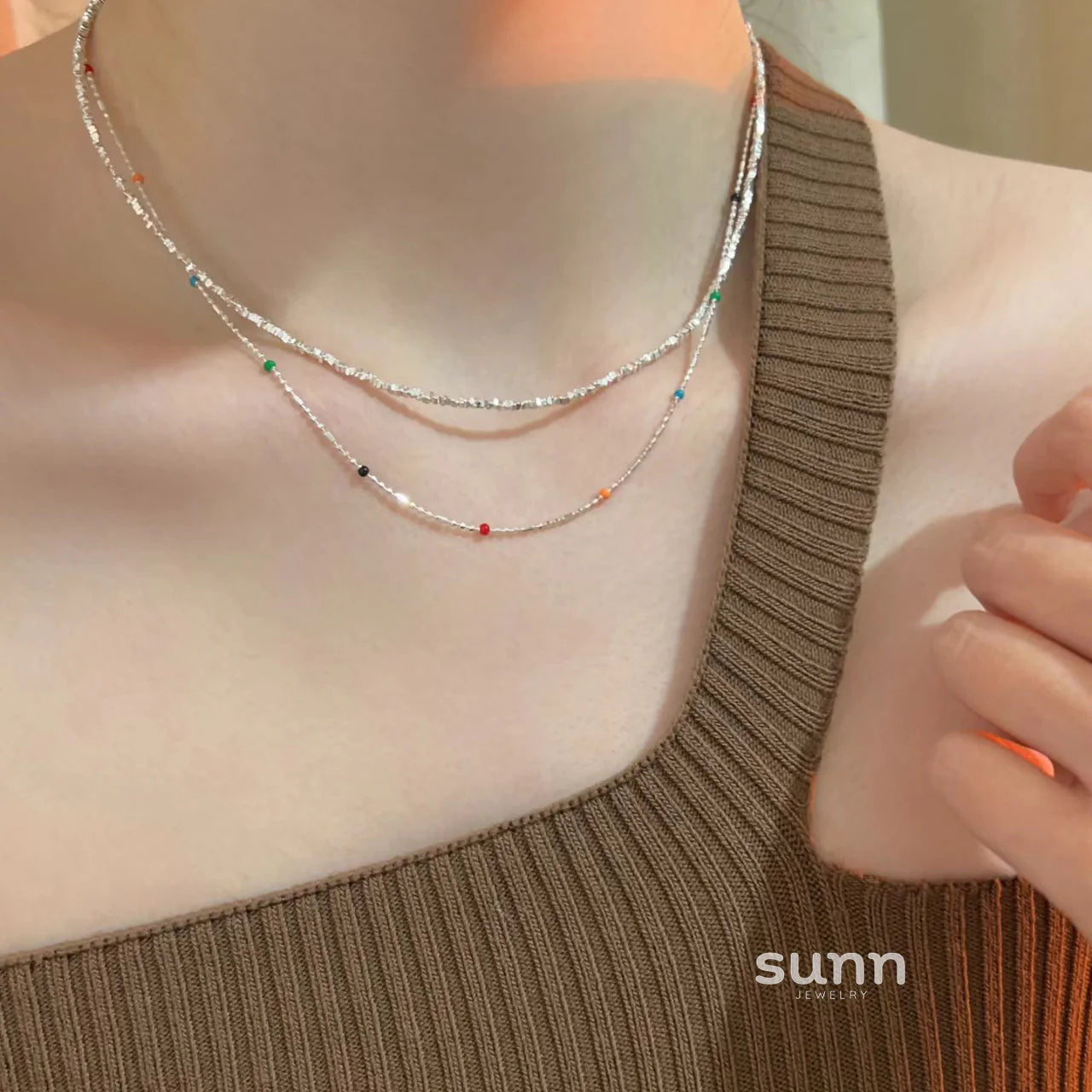 Lou Minimalist Bead Necklace