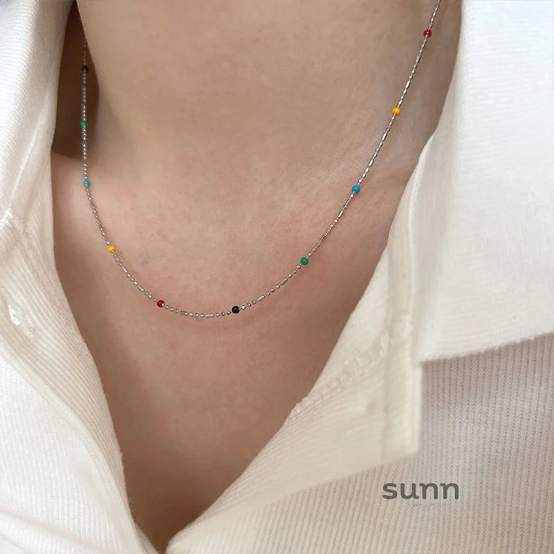 Lou Minimalist Bead Necklace