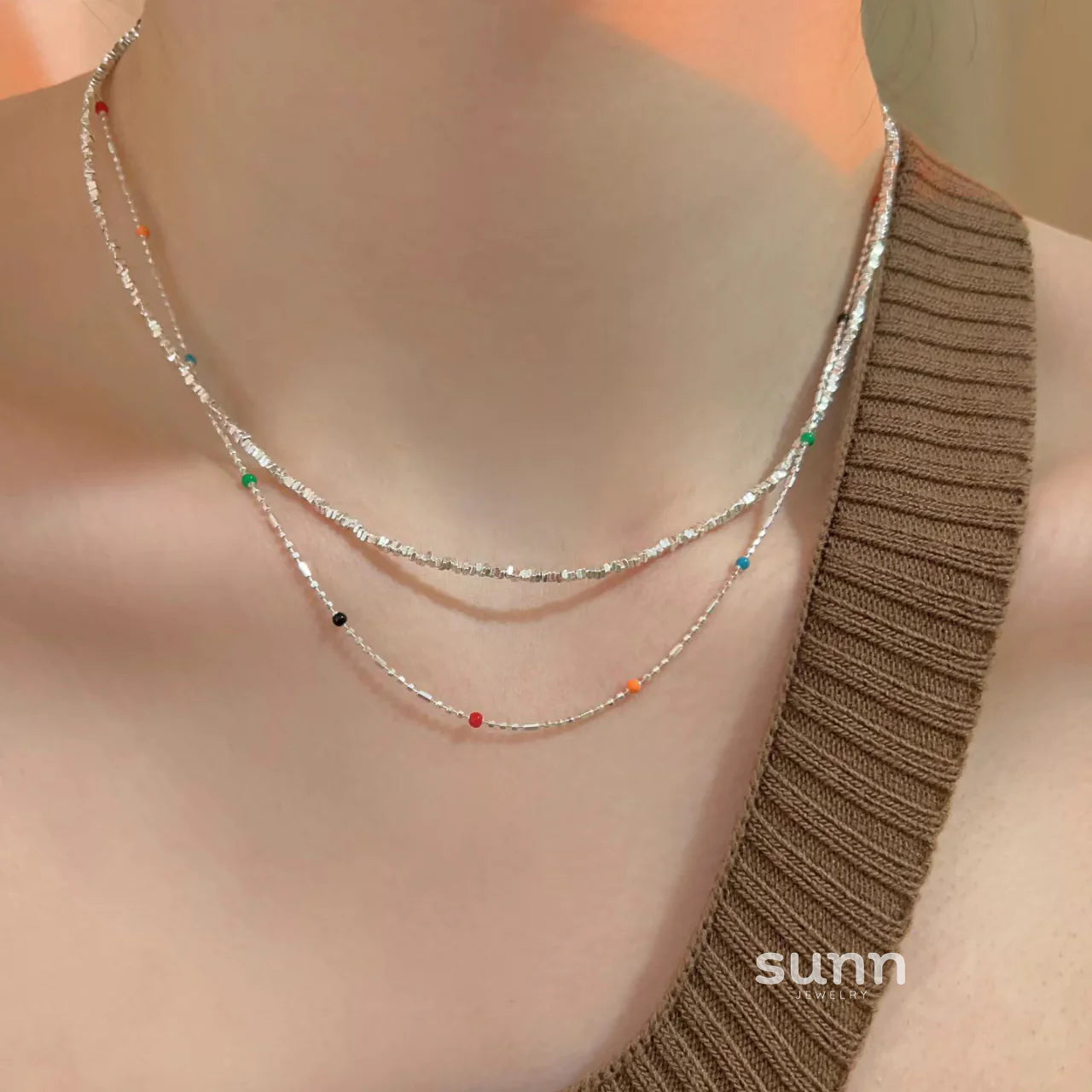 Lou Minimalist Bead Necklace
