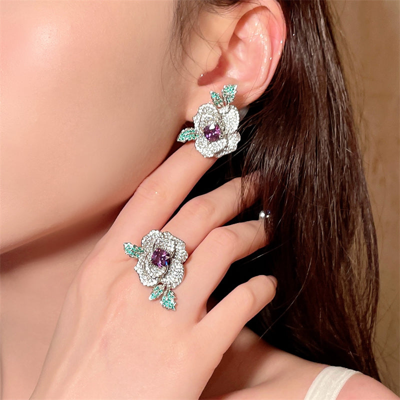 Loyal Iris Bloom Jewelry Set [EX1377R8]