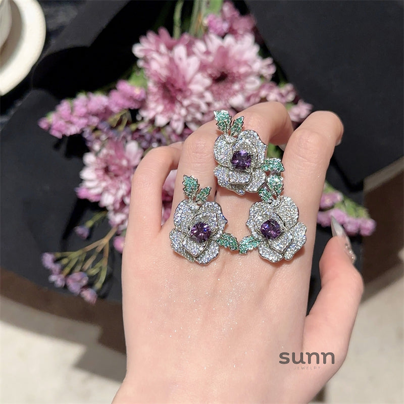 Loyal Iris Bloom Jewelry Set [EX1377R8]