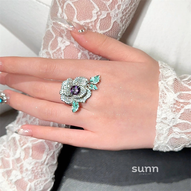 Loyal Iris Bloom Jewelry Set [YE1YC9YB]