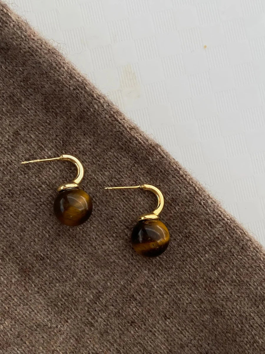 Lucero Amber Stone Drop Earrings