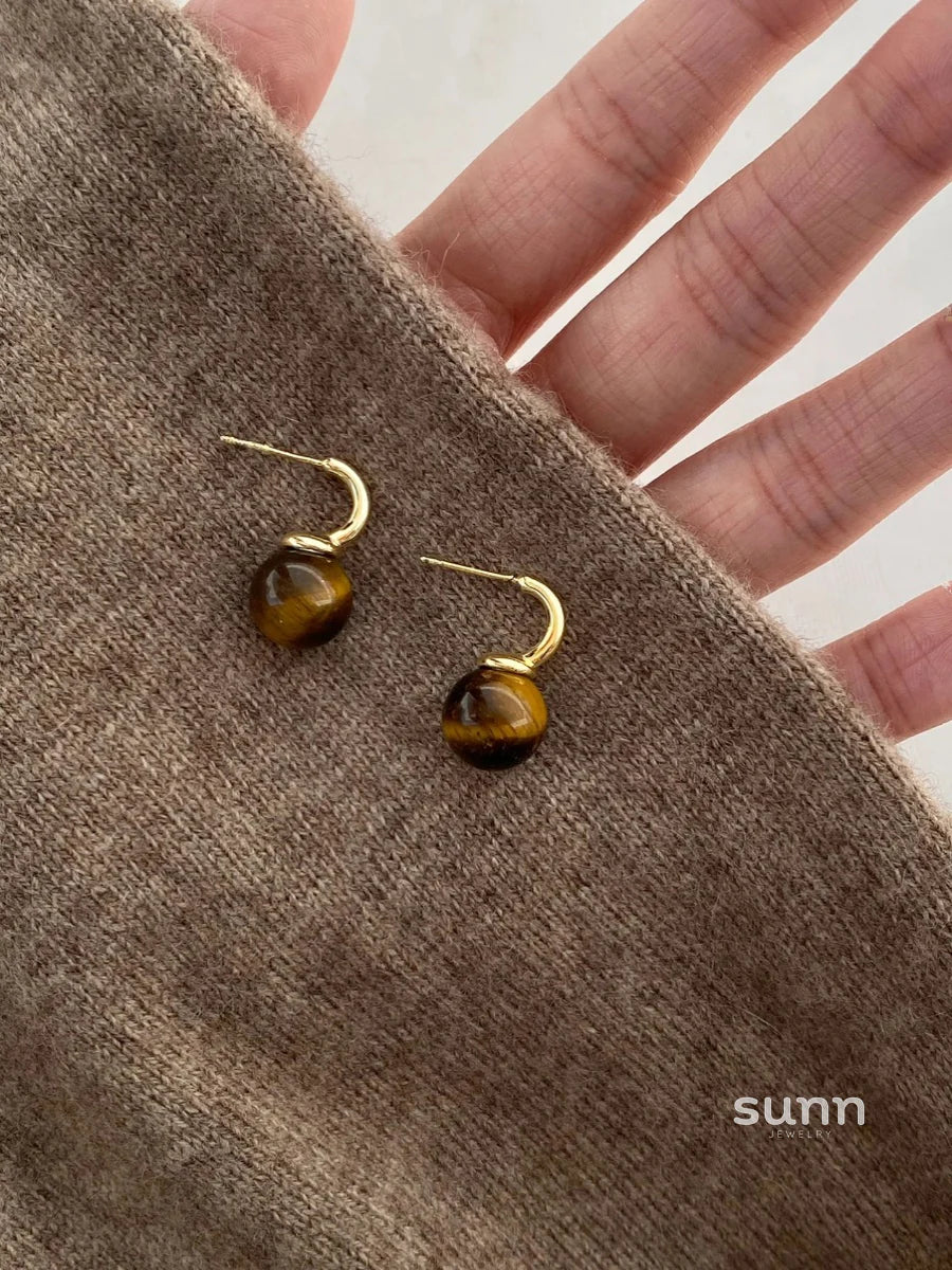 Lucero Amber Stone Drop Earrings