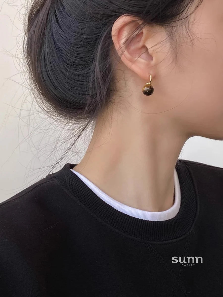 Lucero Amber Stone Drop Earrings
