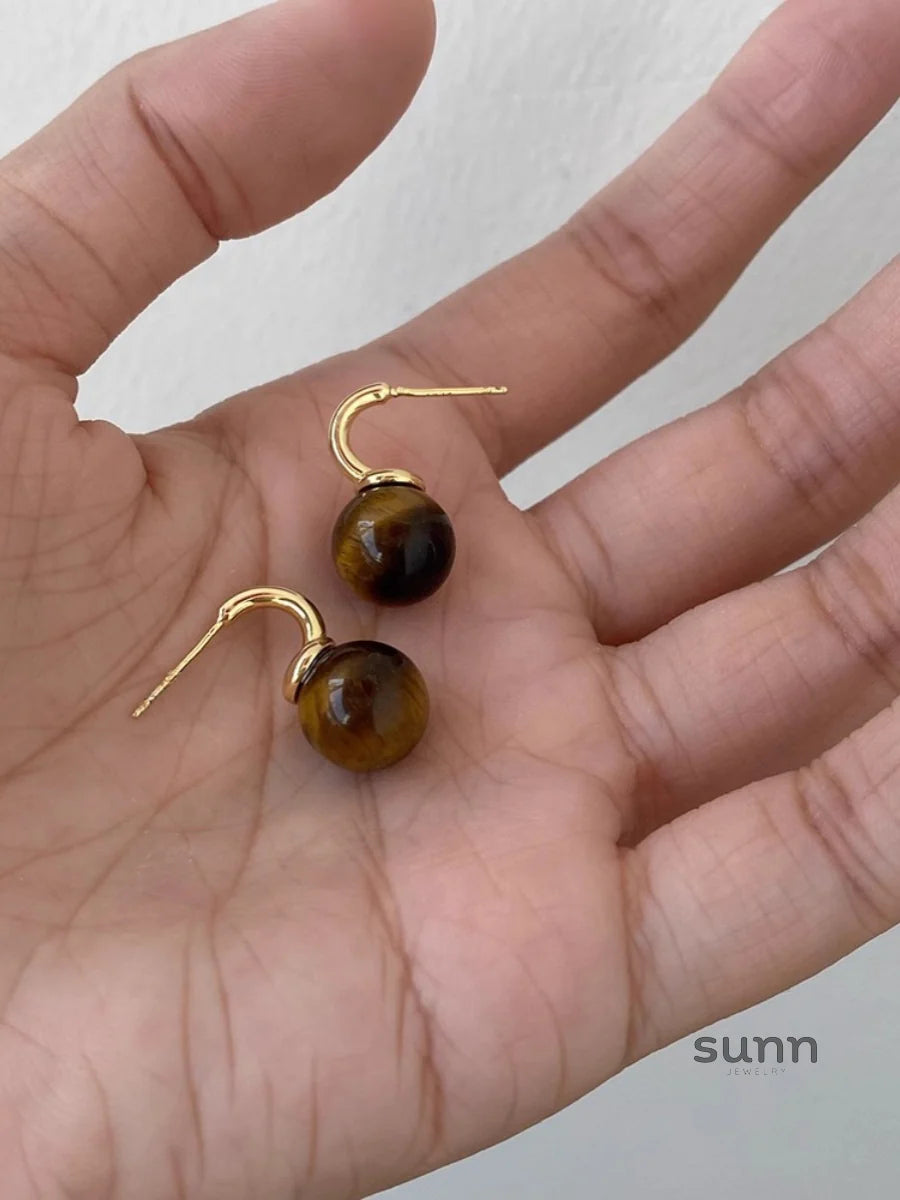 Lucero Amber Stone Drop Earrings