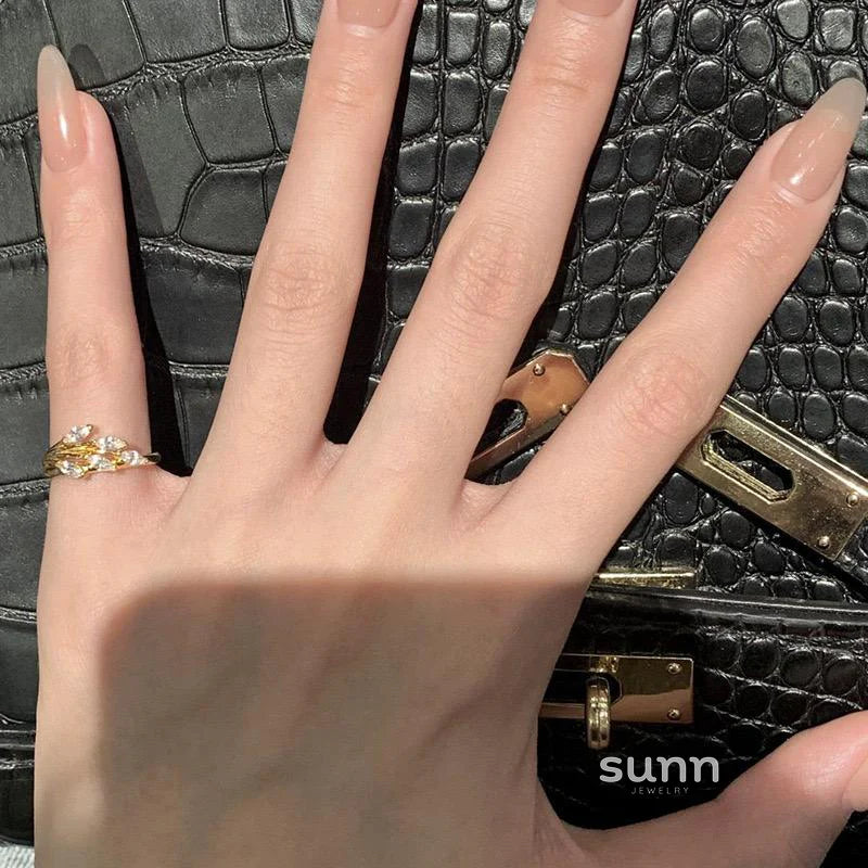 Luci Gold Wheat Open Ring