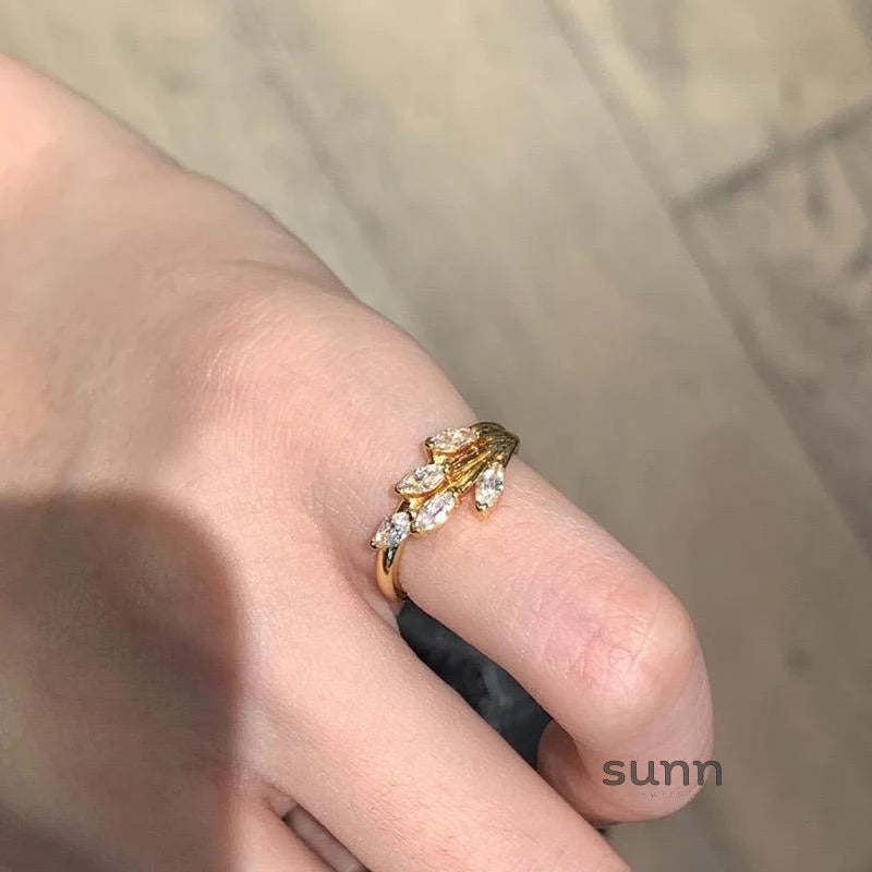 Luci Gold Wheat Open Ring