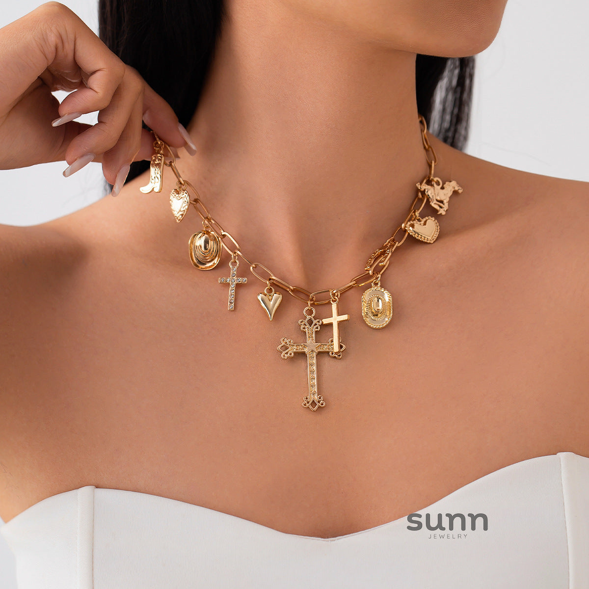 Luciana Layered Pendant Necklace [89QG0Q6W]