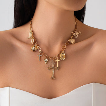 Luciana Layered Pendant Necklace [YB8U60PA]