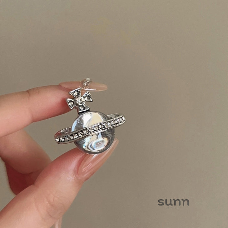 Luciana Sparkling Planet Brooch [HZQSRLMA]