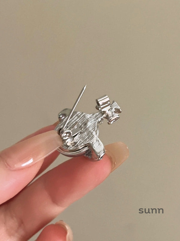 Luciana Sparkling Planet Brooch [ASN6V0LX]