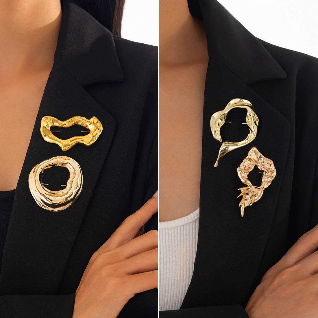 Lucianna Molten Metal Brooch [JK7G8CFH]