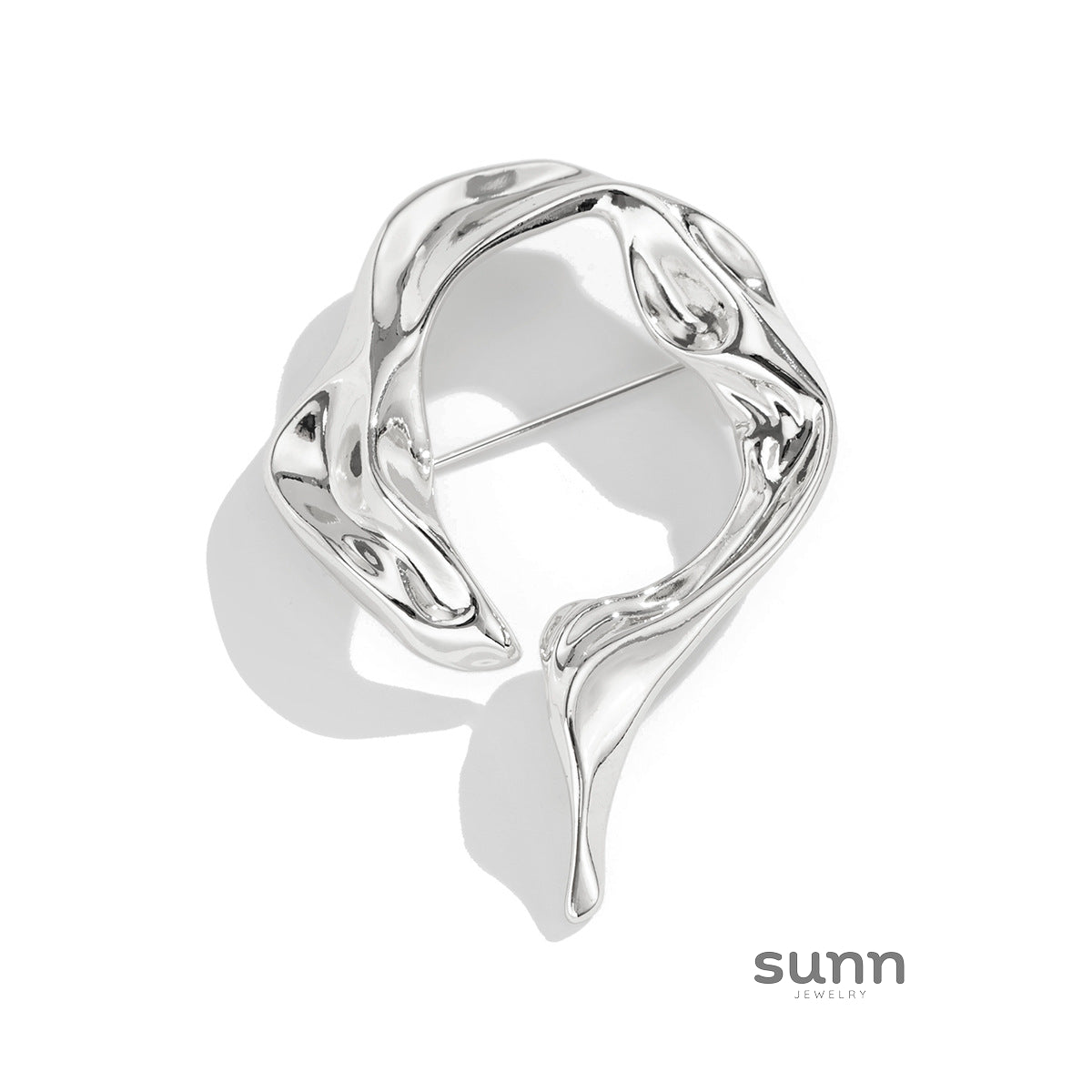 Lucianna Molten Metal Brooch [OJY20OAK]