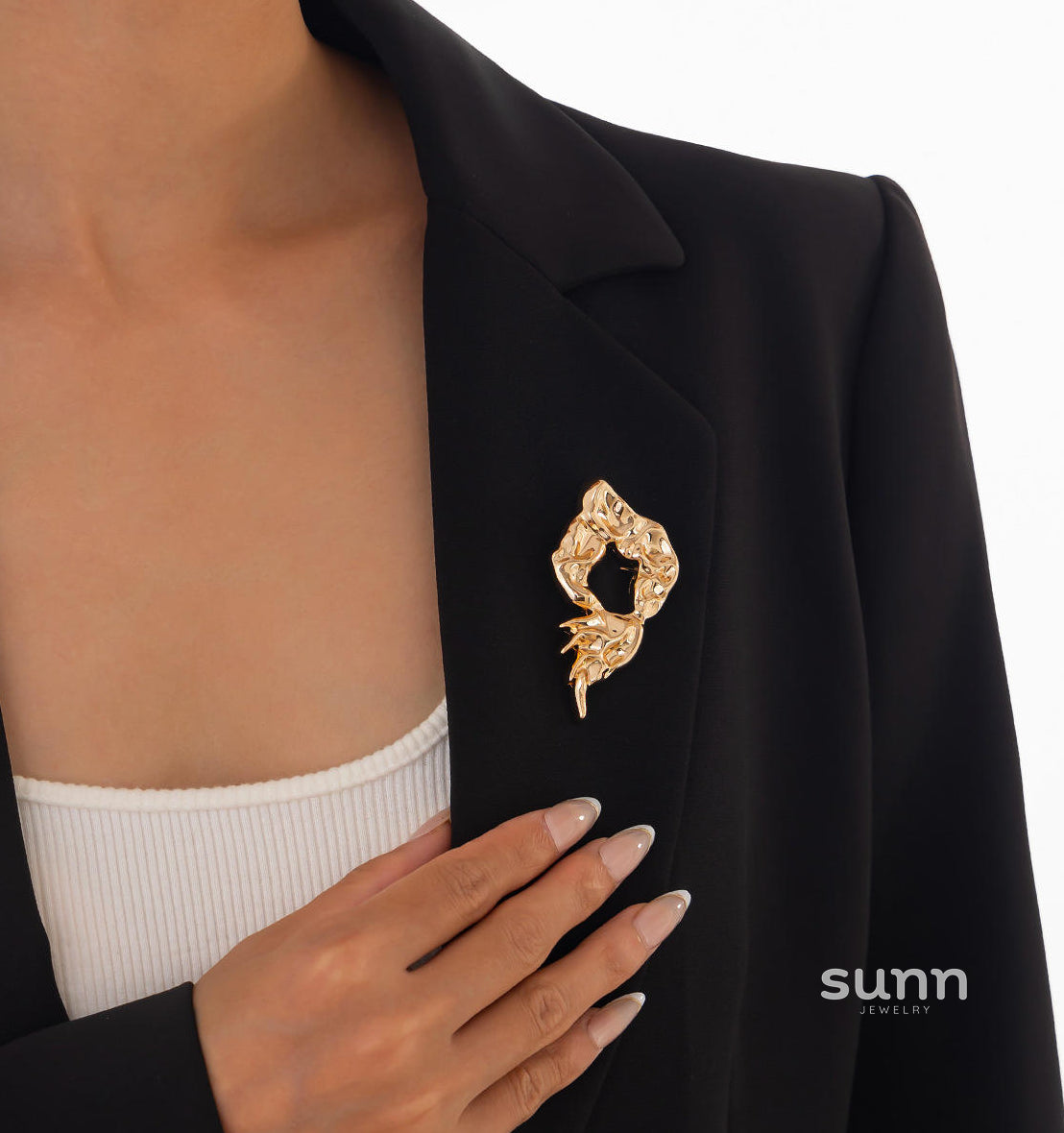 Lucianna Molten Metal Brooch [UYDY4GIA]