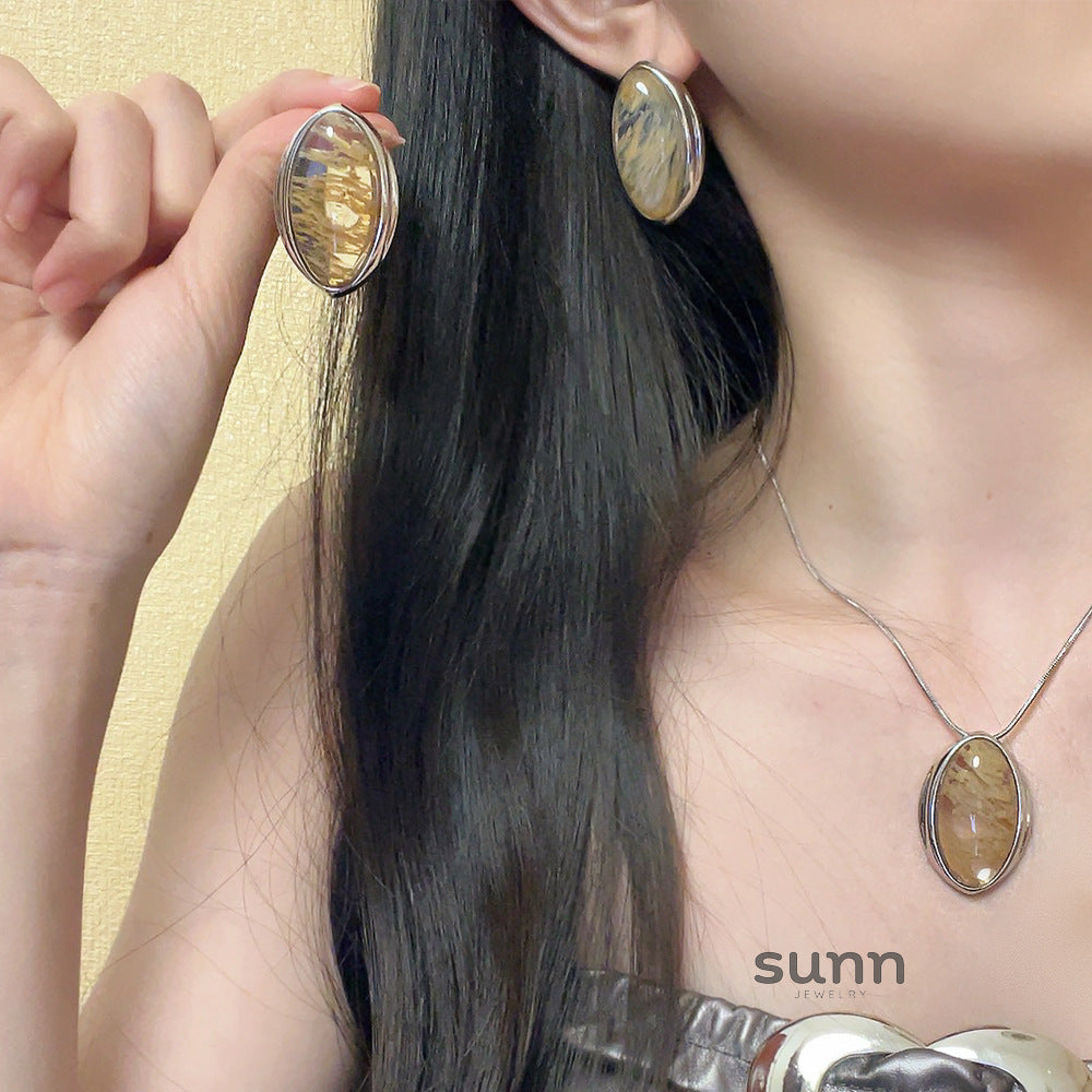 Lucile Oval Crystal Jewelry Set [E4R8MKXK]