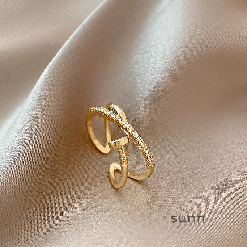Lucy Delicate Adjustable Gold Ring [QW58COME]