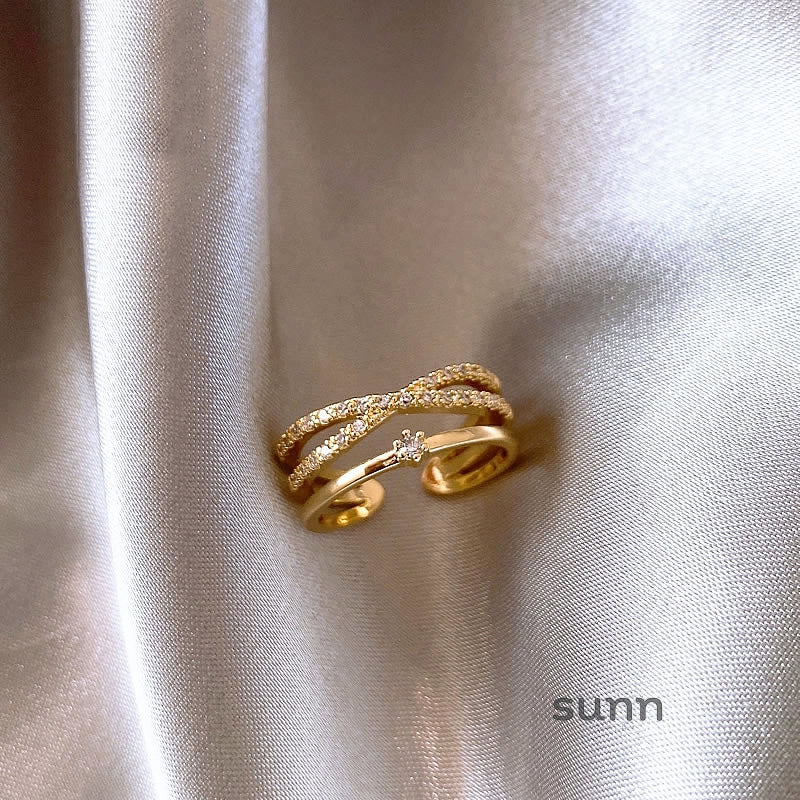 Lucy Delicate Adjustable Gold Ring [AQES5HF5]
