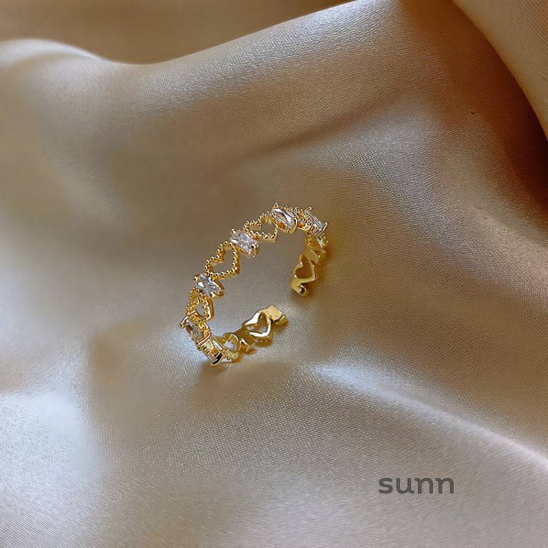 Lucy Delicate Adjustable Gold Ring [WI0KUHKA]