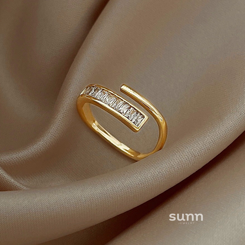 Lucy Delicate Adjustable Gold Ring [P0GBX4R6]