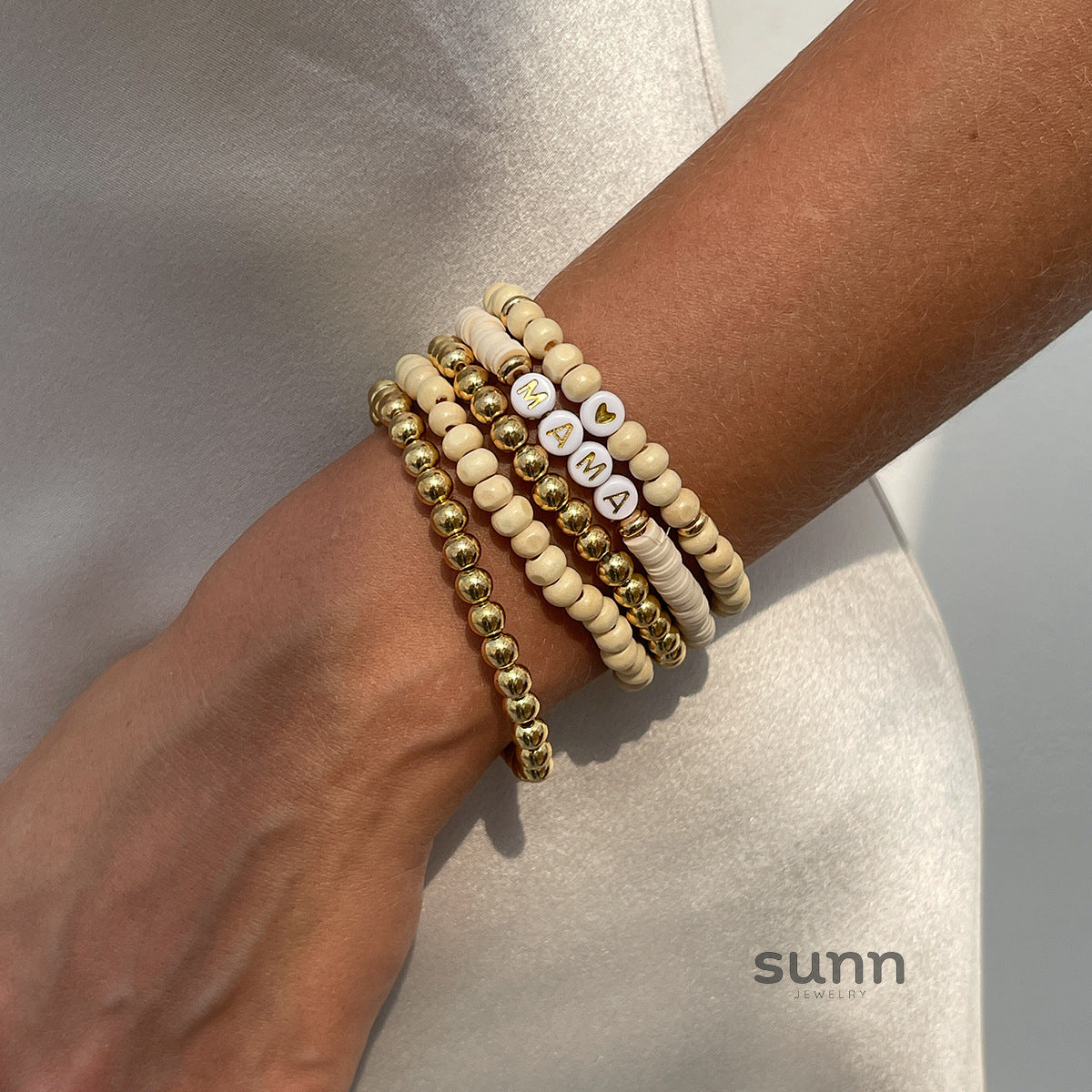 Lujain Bohemian Stacked Bracelets [3591NRZP]
