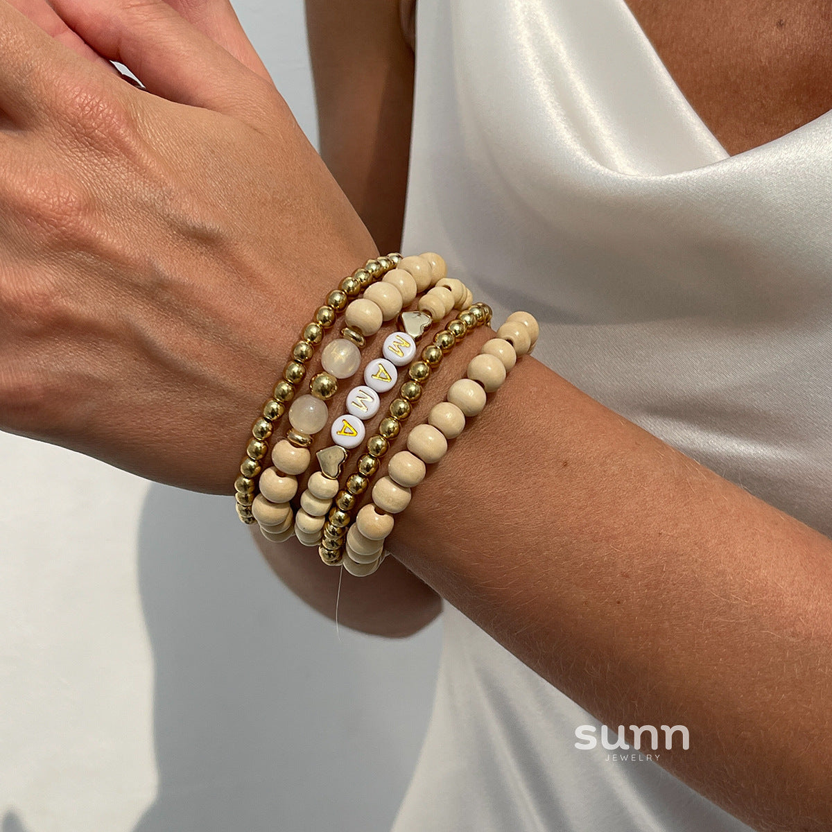 Lujain Bohemian Stacked Bracelets [QMO8DEFB]