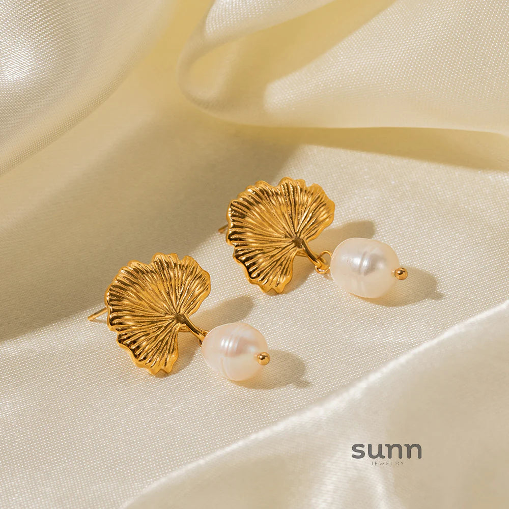 Lujain Ginkgo Pearl Jewelry
