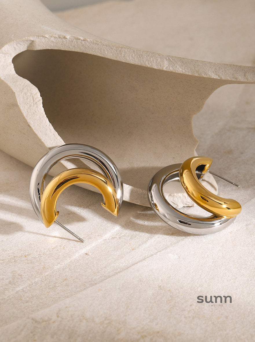 Lumen C-Shaped Hoop Earrings [XOQYOW6R]