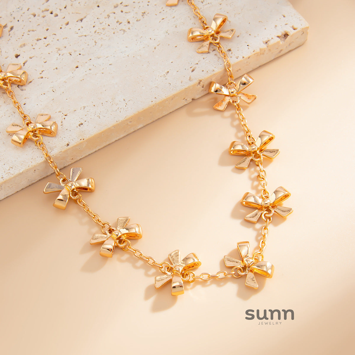 Lunabelle Bow Y-Chain Necklace [8TVW1RCR]