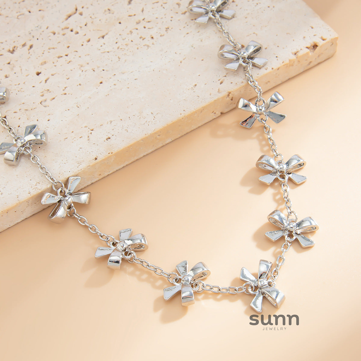 Lunabelle Bow Y-Chain Necklace [JOH6SJED]