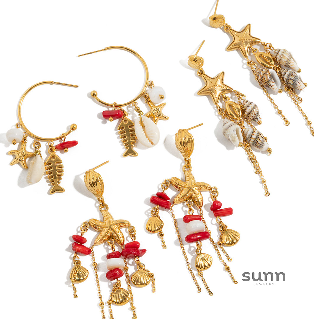 Lundyn Sculpted Conch Earrings [SLCFB3TI]