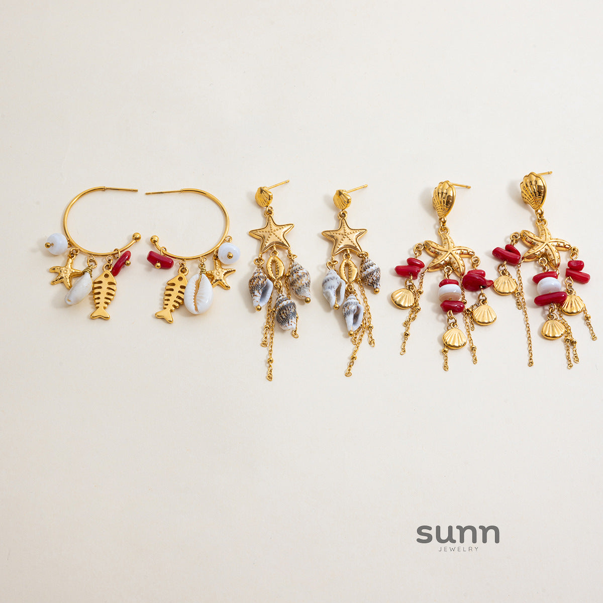 Lundyn Sculpted Conch Earrings [44RBTKNM]
