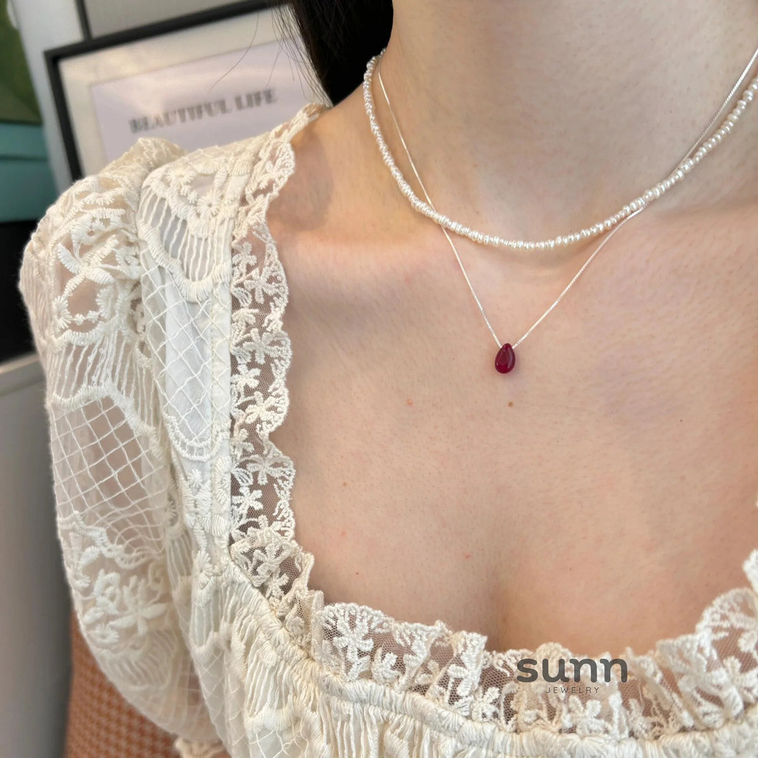 Lundyn Sterling Teardrop Necklace