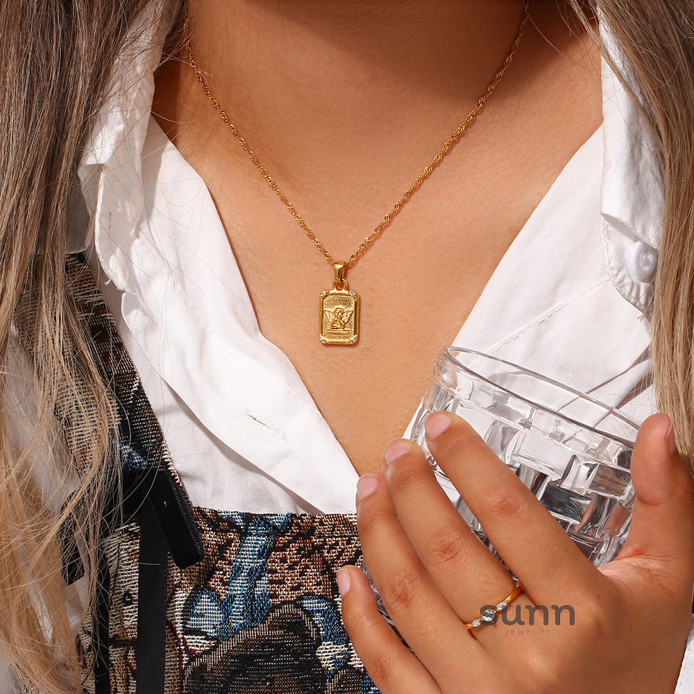 Lupita Angel Zircon Necklace [BXV2XHCS]
