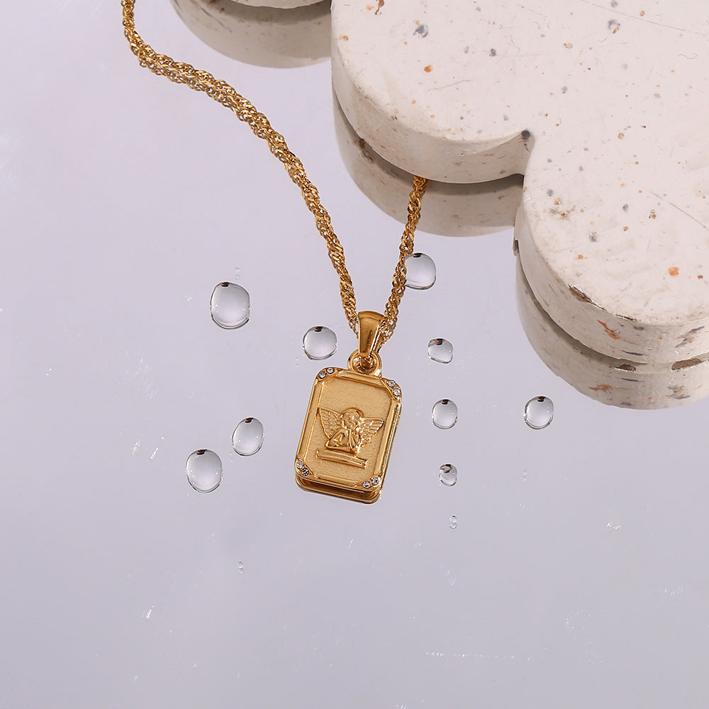 Lupita Angel Zircon Necklace [25A7ENL7]