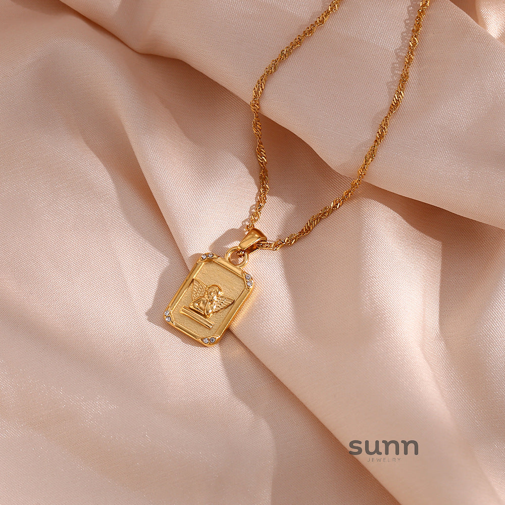 Lupita Angel Zircon Necklace [YFE0N55I]