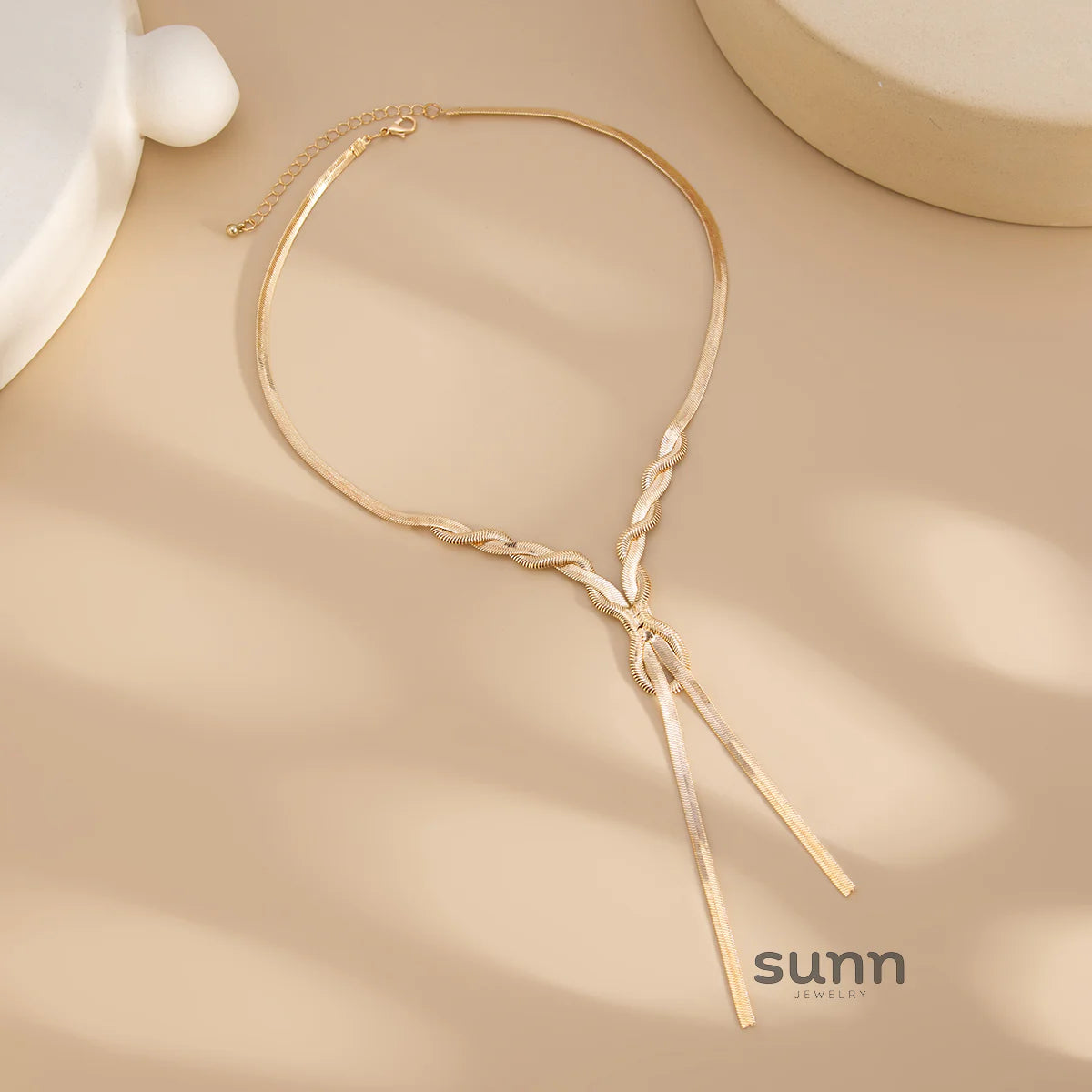 Luzmaria Herringbone Chain Necklace