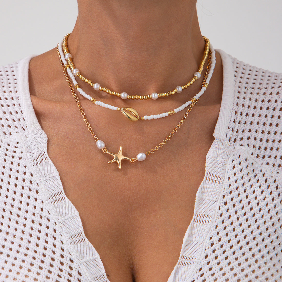 Lyla Coastal Charm Layered Necklace [9Q6MPCJO]