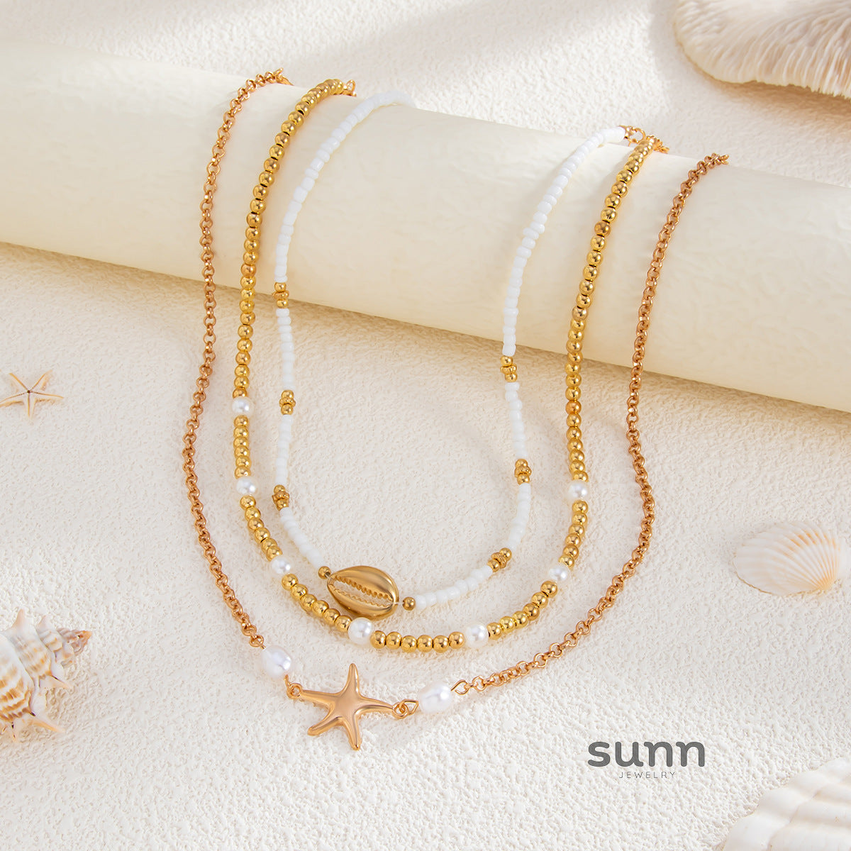 Lyla Coastal Charm Layered Necklace [5YWGFYP8]