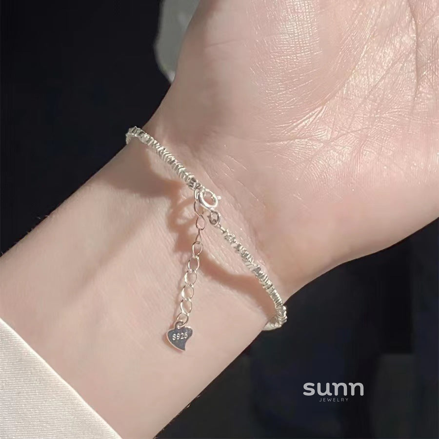 Lylah Broken Silver Pearl Bracelet [ZKLG2JQ9]