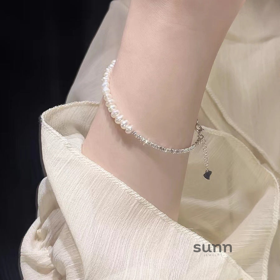 Lylah Broken Silver Pearl Bracelet [OBHWLFFW]