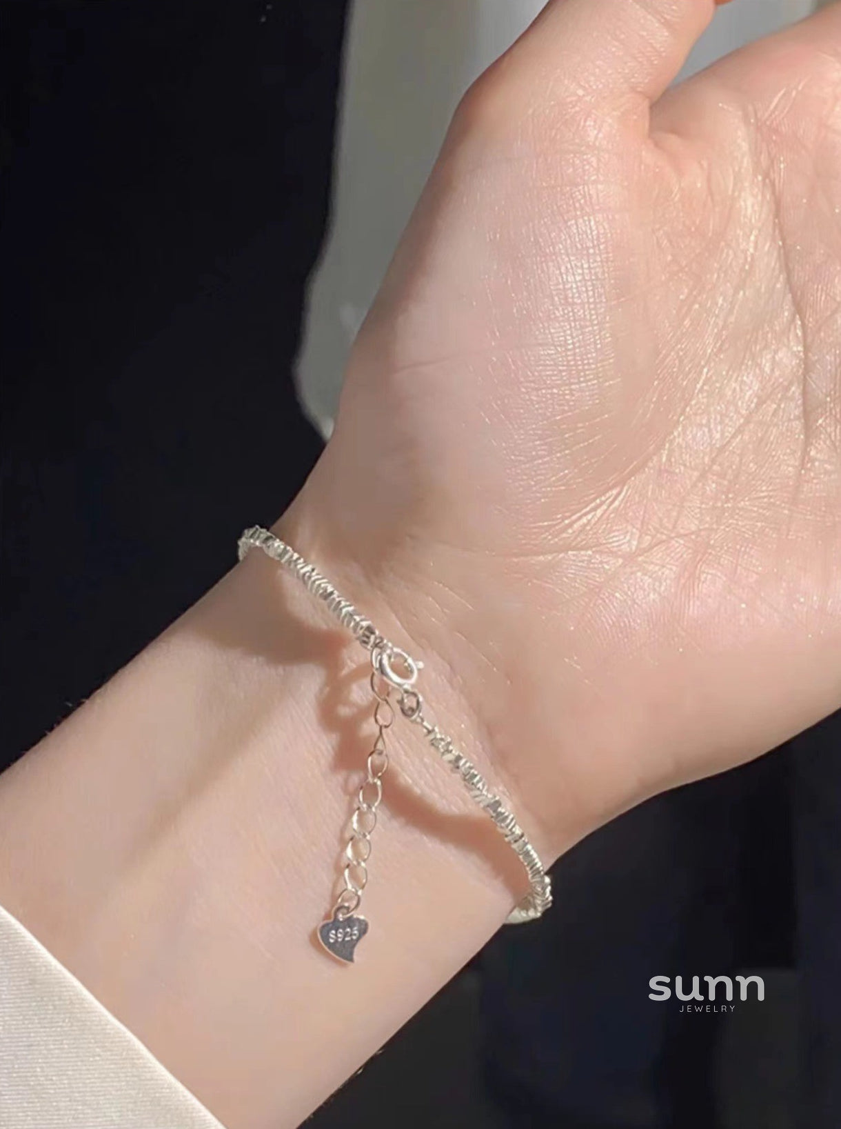 Lylah Broken Silver Pearl Bracelet [BB6Y5D36]