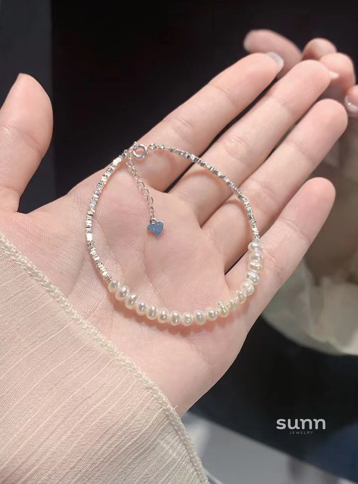 Lylah Broken Silver Pearl Bracelet [YCYQ18ZX]