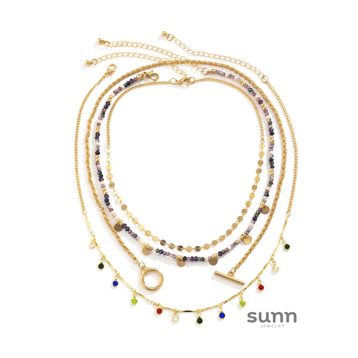 Lyliana Rhinestone Layered Necklace